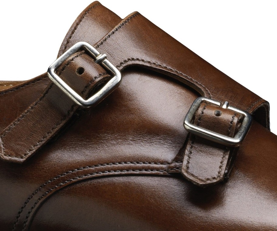 Crockett & Jones Lowndes Dark Brown Double buckle Monk Strap Calf