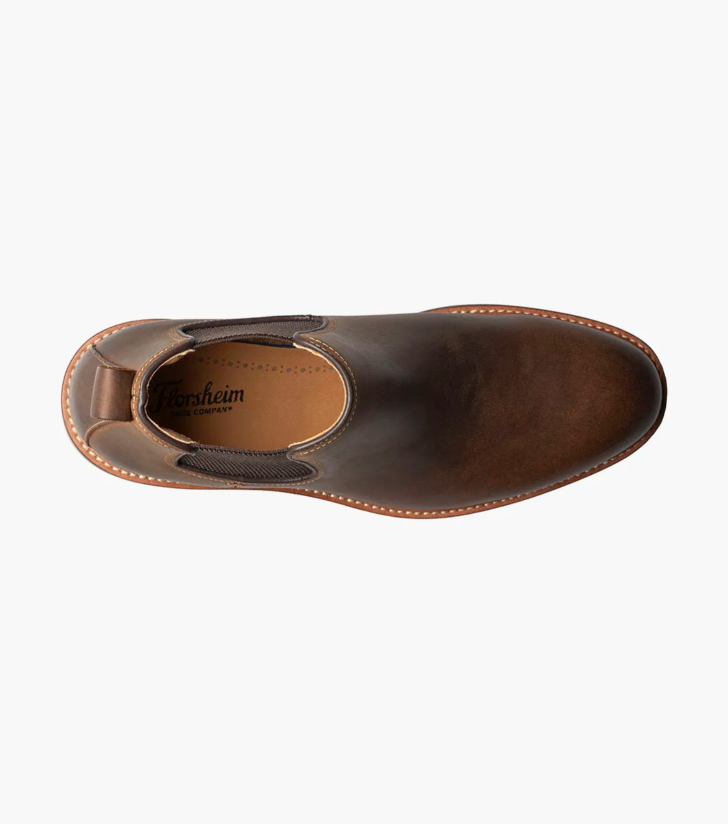 Florsheim Anthem Plain Toe Gore Boot Brown Crazy Horse - Sherman