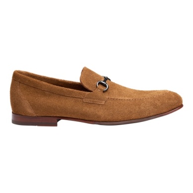 Johnston & Murphy Higgins Bit Loafer Snuff Suede - Sherman