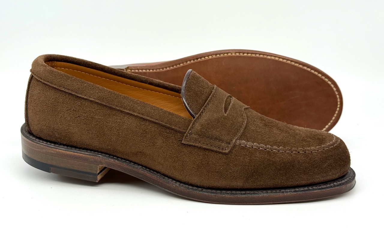 Alden Leisure Penny Loafer in Humus Suede #6175F - Sherman