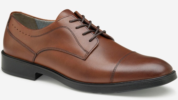 Johnston & Murphy Maddox Cap Toe Tan Waterproof Full Grain