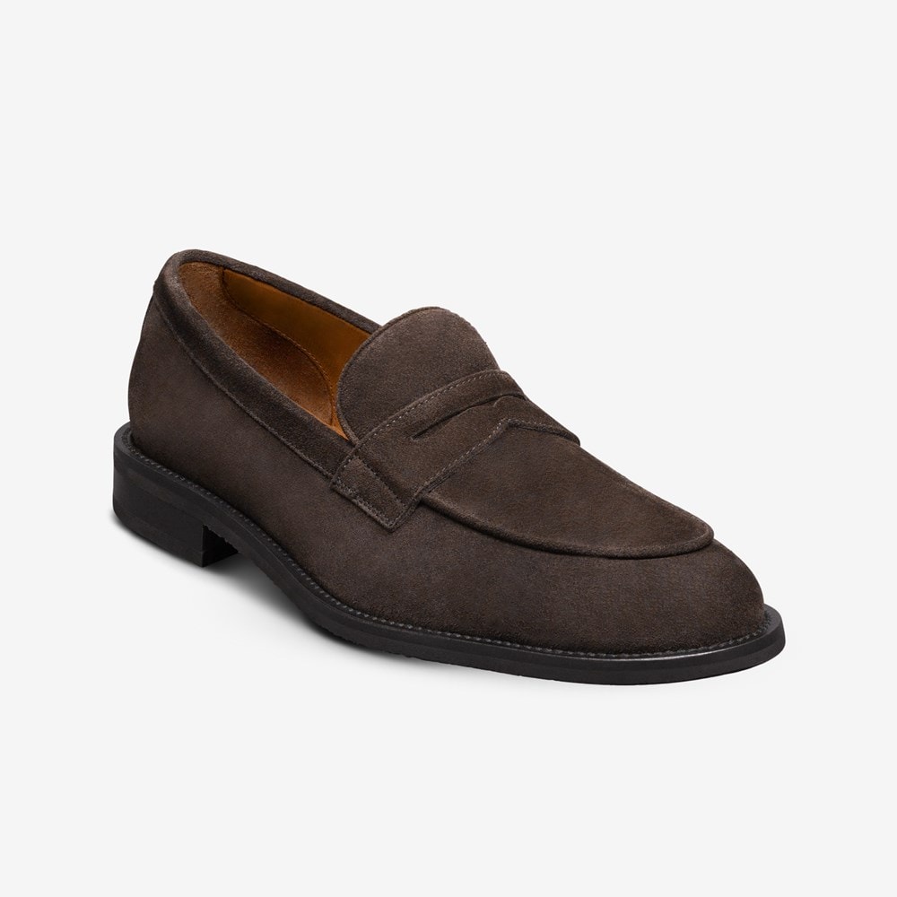 Allen Edmonds Como Penny Loafer Bitter Chocolate Suede - Sherman
