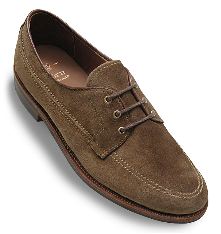 Alden Unlined Mocc Toe Blucher Snuff Suede #735L - Sherman