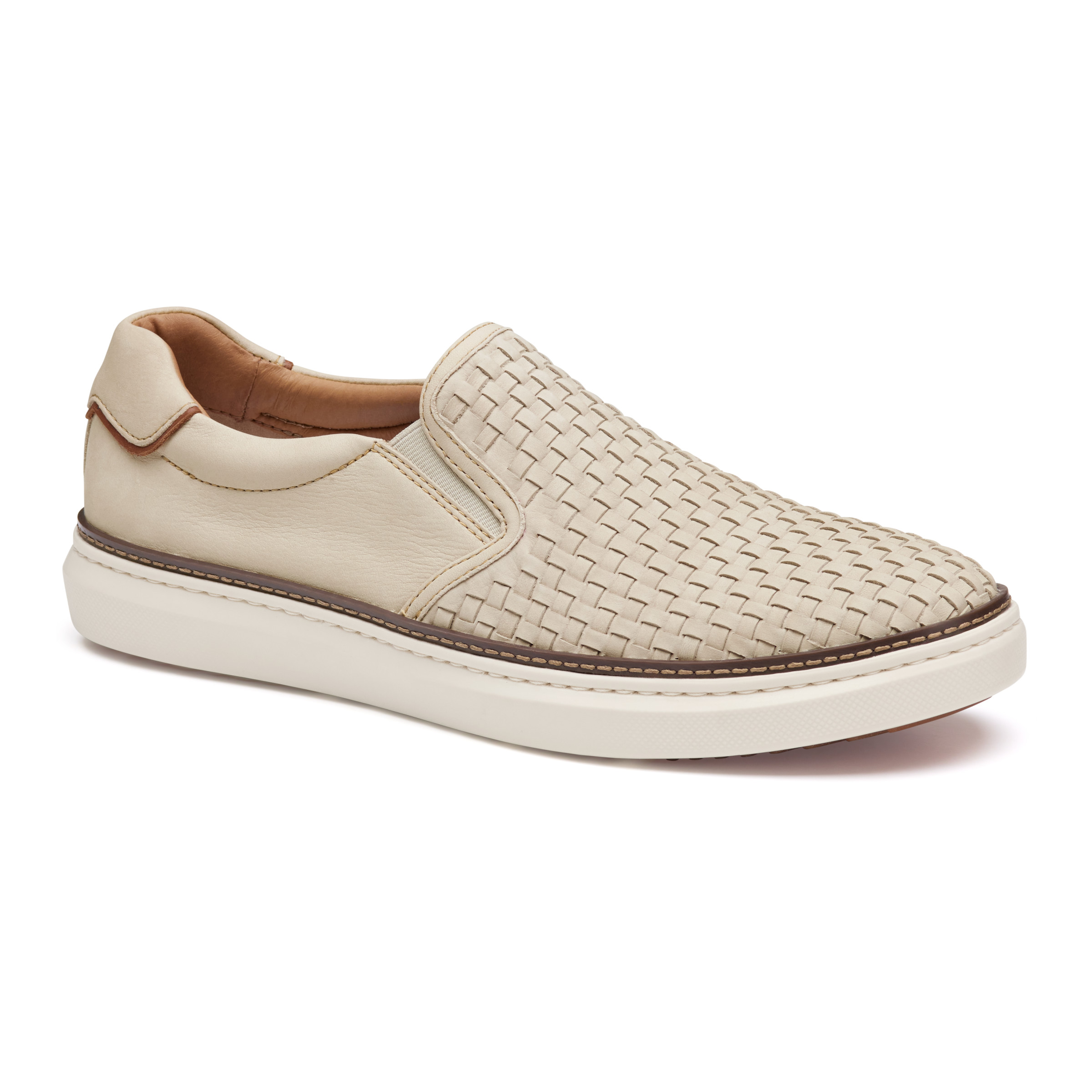 Johnston & Murphy McGuffey 2 Woven Slip-ons Beige Nubuck - Sherman