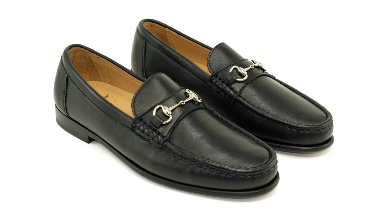 Alan Payne Penny Loafers Genuine Deer Pebbled Leather Shoes Black Brown Mens 8.5 Alan Payne Footwear main image 2