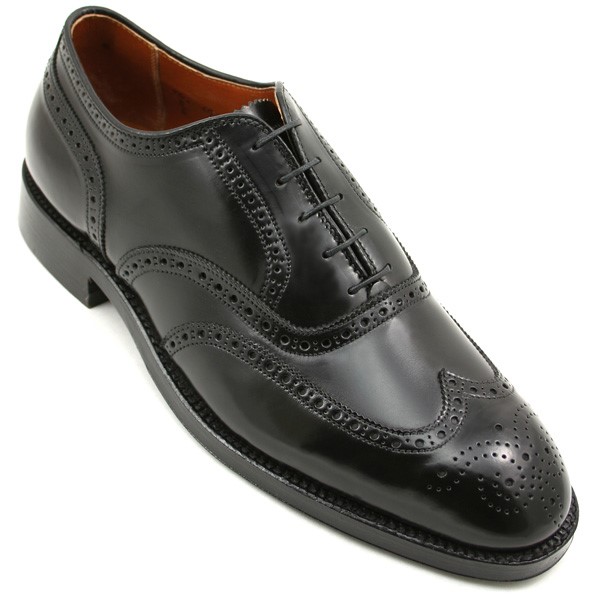 Alden - Men's Black Shell Cordovan Wing Tip Bal Oxfords