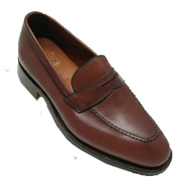 Alden Plaza Slip-On Burnished Dark Tan Calfskin # 3556 - Sherman