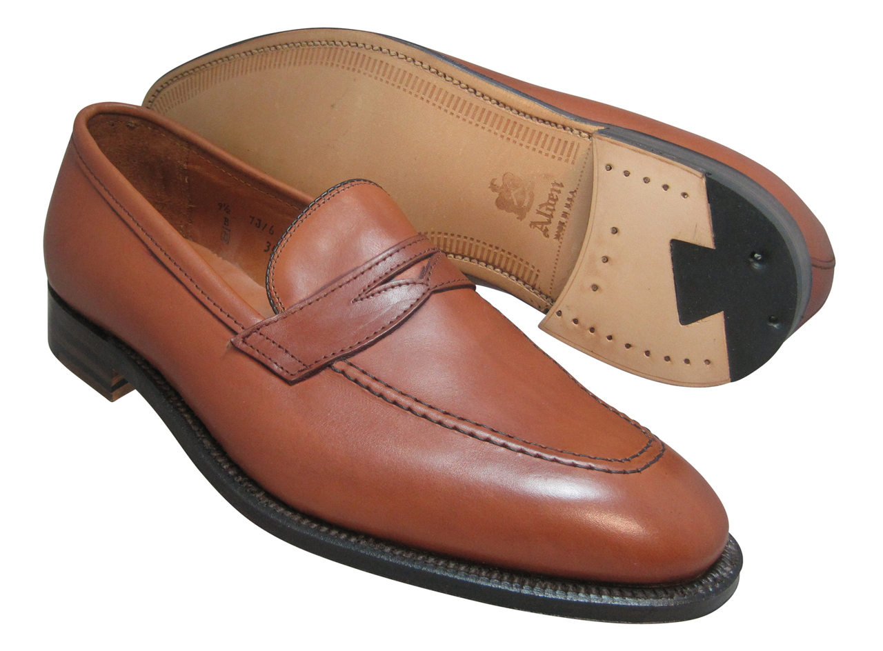 Alden Plaza Slip-On Burnished Dark Tan Calfskin # 3556 - Sherman