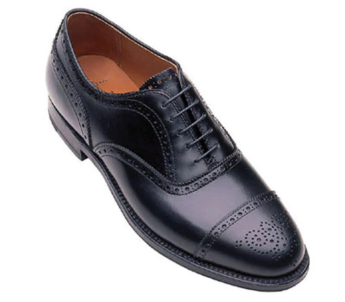 Alden Medallion Tip Bal Black Calfskin #909 - Sherman Brothers Inc