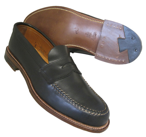 Alden Penny Loafer with Unlined Vamp Black Aniline Leather #17837F 