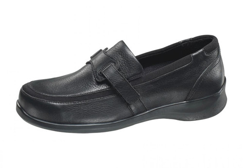 Apex Women's Evelyn Strap Loafer Black Leather | 8 W