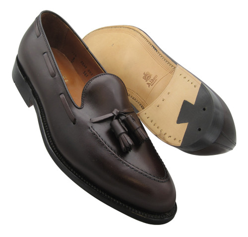 Alden Men's Tassel Moccasin Dark Brown Calfskin