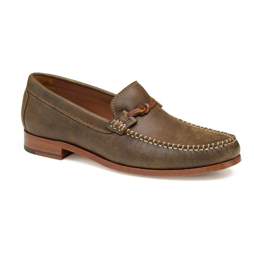 Johnston & Murphy Size Brown Leather Bit Slip On Driving
Loafers Men main image 4