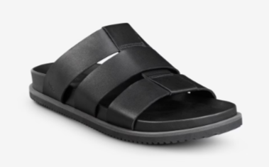  Slipper x Allen Edmonds レザーサンダル Allen Edmonds Davis Sandal Black Calfskin - Sherman Brothers Inc