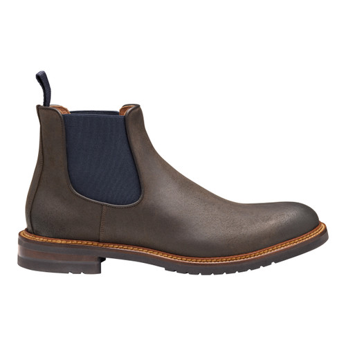 Johnston & Murphy Hartford Chelsea Boot Dark Brown Waxed English