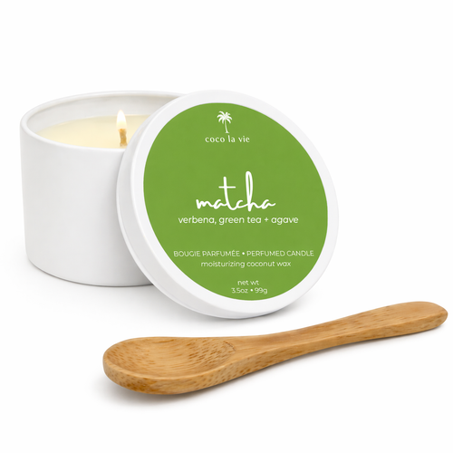 Matcha Scented Coco La Vie Serum Oil Candle