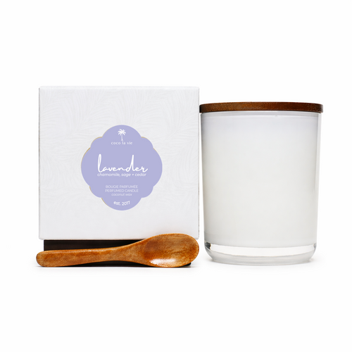Lavender Scented Coco La Vie  Coconut Oil Moisturizing Candle