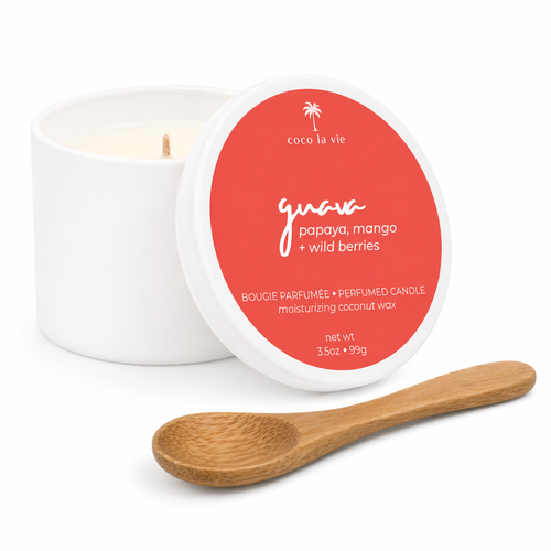 Coco La Vie GUAVA Coconut Oil Moisturizing Travel Candle