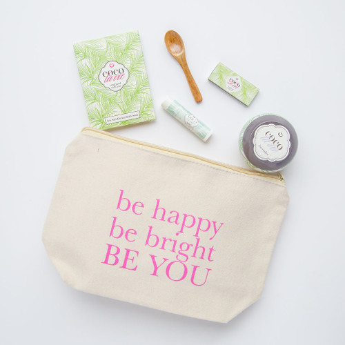 Coco La Vie_Be Happy, Be Bright, Be YOU! Little Bit of Coco Travel Set_Lavender Travel Candle_open