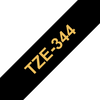 Brother TZe-344 18mm Gold on Black Tape - 8 meters