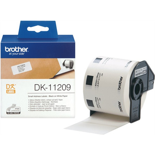Brother DK11209 White Label - 29mm x 62mm - 800 per roll