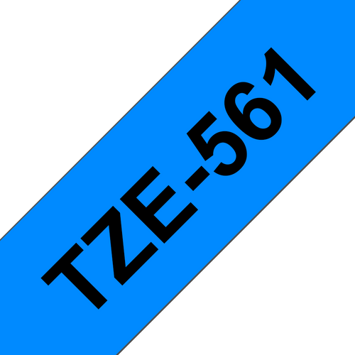 Brother TZe-561 36mm Black on Blue Labelling Tape - 8 meters