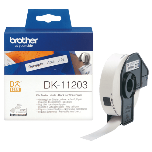 Brother DK-11203 White Label - 17mm x 87mm - 300 per roll