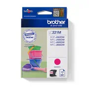 Brother LC-221M Magenta 260 Page Yield