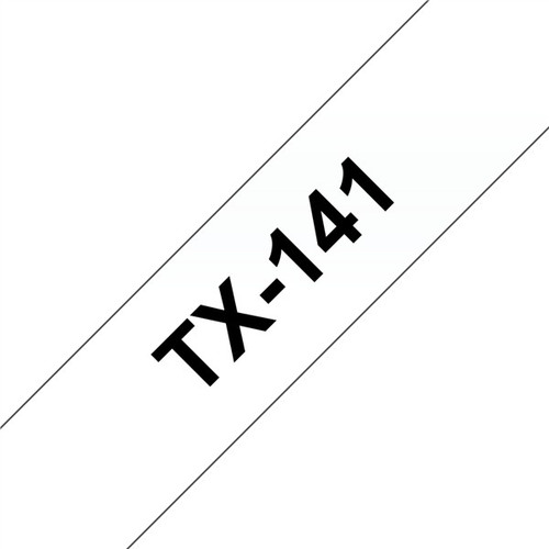 Brother TX141 18mm Black on Clear