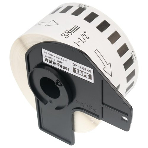 Compatible Brother DK22225 Black on White 38mm x 30.48m