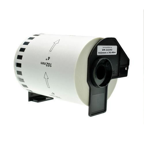 Compatible Brother DK22243 Label White Continuous Paper Roll 120mm wide x 30.48 metres long