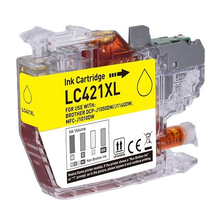 Compatible Brother LC-421XLY Yellow - 500 Pages