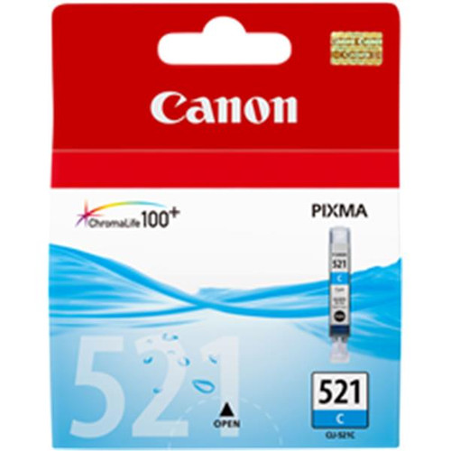 Canon 2934B001/CLI-521C Ink cartridge cyan, 448 pages ISO/IEC 24711 205 Photos 9ml