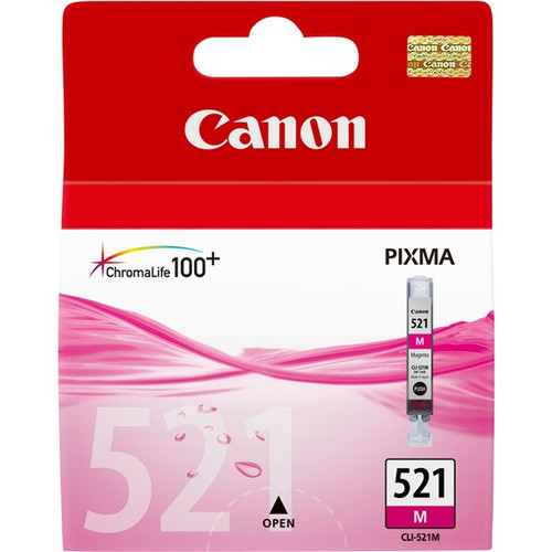 Canon 2935B001/CLI-521M Ink cartridge magenta, 445 pages ISO/IEC 24711 205 Photos 9ml