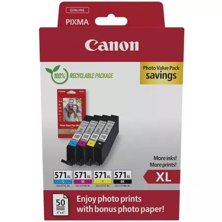 Canon CLI-571XL Photo Value Pack BK,C,M,Y