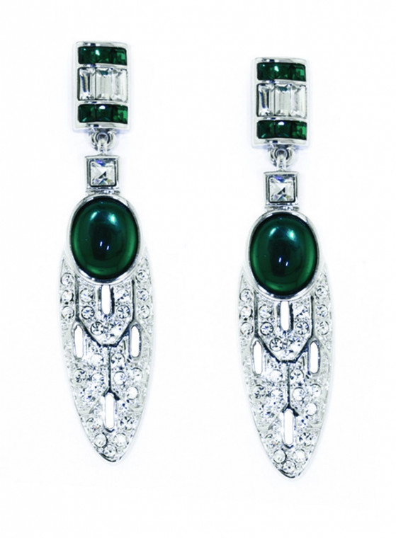 Art Deco Vert Earrings