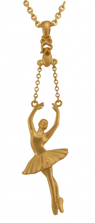 Ballerina Releve Arms 5th Pendant Gold Plated
