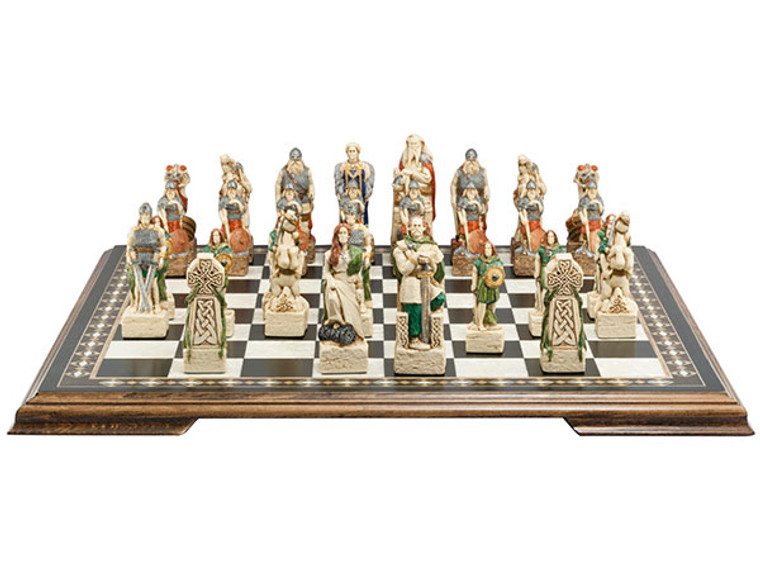 Celtic & Viking Hand-Painted Chess Set