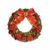 4' Red Poinsettia Holiday Designer Wreath