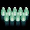 LED Green Faceted C7 Light Bulbs (25 count)