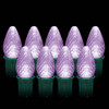 LED Purple Faceted C7 Light Bulbs (25 count)