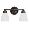 2 Light Rubbed Oil Bronze Bath Sconce 3356ROB