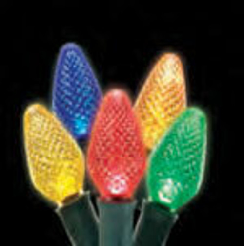 "Strawberry" C7 LED String Light shown in multi-color