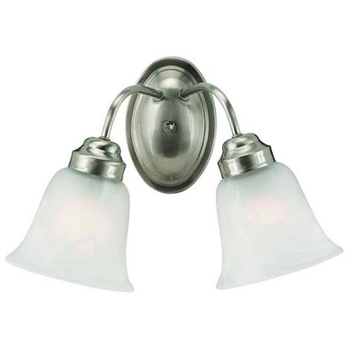 2 Light Brushed Nickel Bath Sconce 3105BN