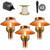 DIY Pro-Pack LED Pathway Area Light, Mini China Hat  Shade, Raw Copper, Landscape Lighting 3pcs - LED-PAMI-AQ112-RC-3DIY