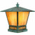 XPC-397 Pilaster Light in verde finish and gold iridescent glass