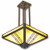 XPC-214 Chandelier Light shown in polished verde and honey glass