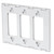 ASPIRE Triple Gang Screwless Wall Plate 9523 (shown in satin white) back view