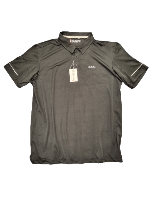 Black Rhode Island Unisex Golf Shirt