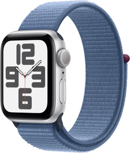 Apple Watch SE (GPS) 40mm Silver Aluminium Case with Winter Blue Sport Loop (130-200mm wrist)